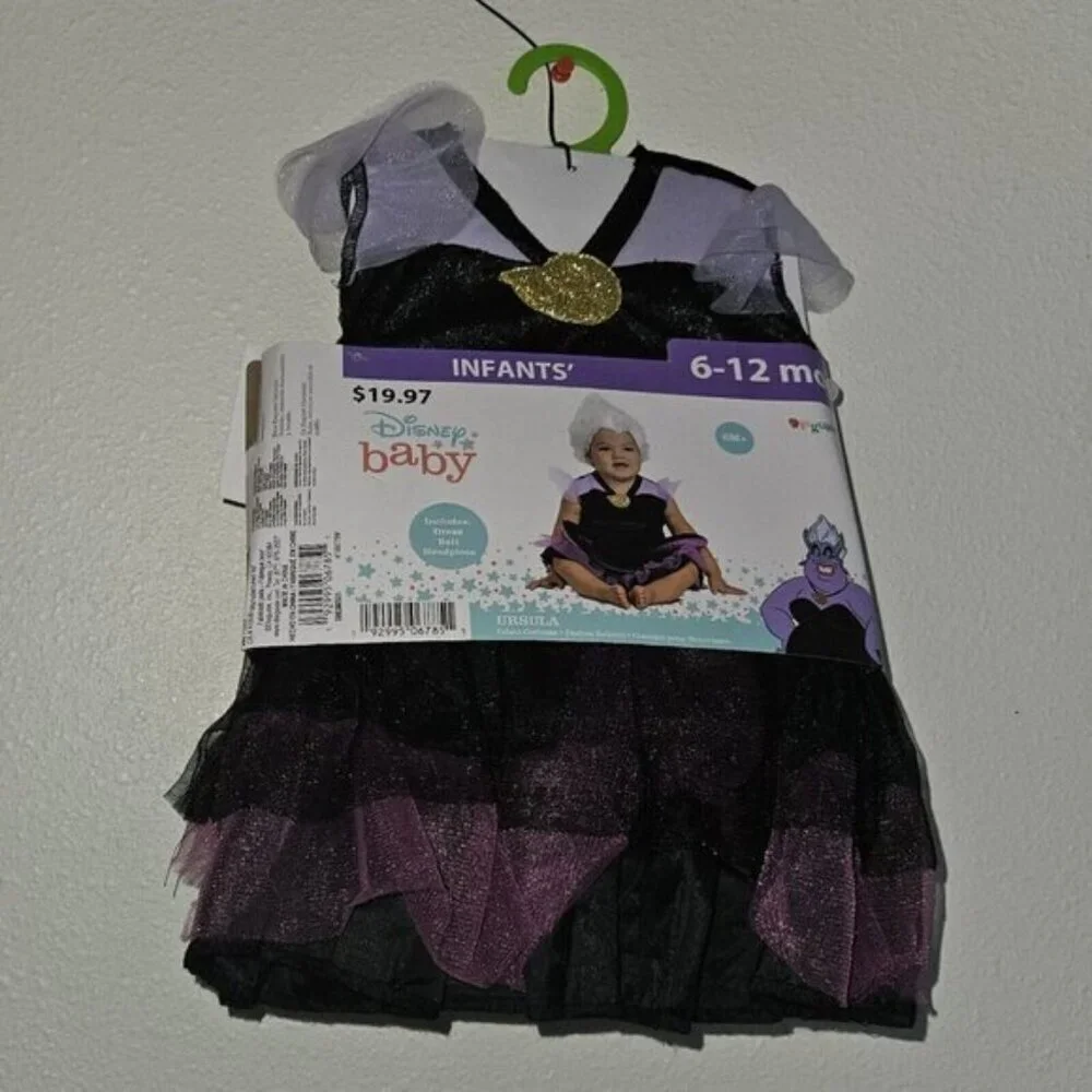 NEW Ursula Disney Baby Halloween Costume 6-12 Months Little Mermaid Sea Witch